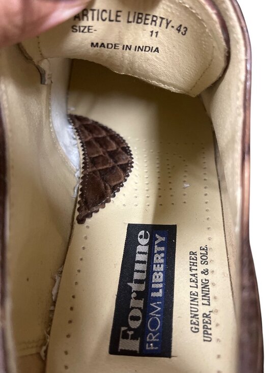 Fortune From Libery mens brown all leather croc oxford shoes sz 11 SKU 10-267 main image 7